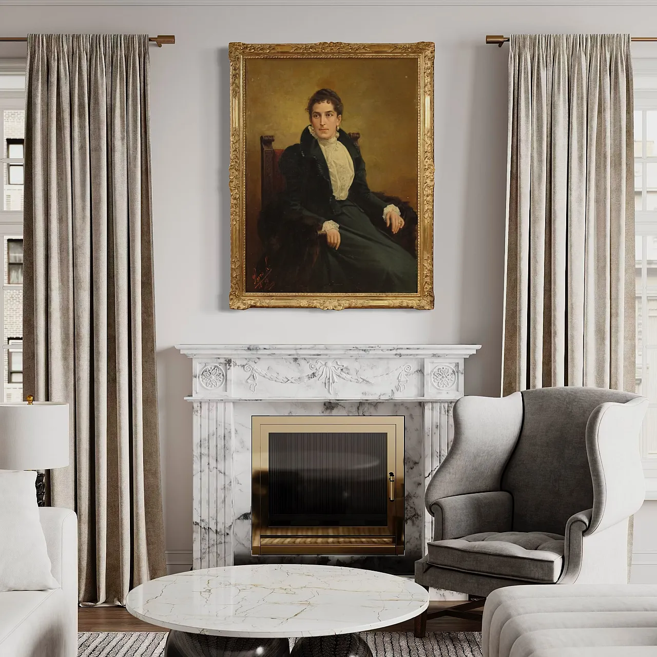 Luigi Sorio, Portrait of a lady, signed, 1898 6