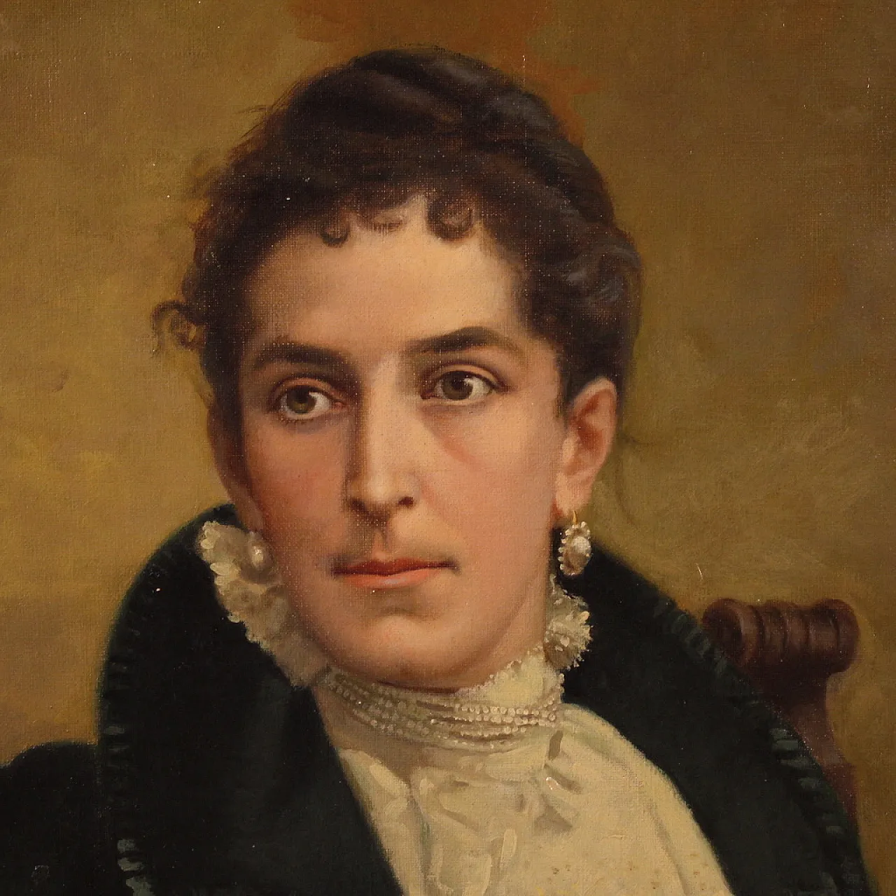 Luigi Sorio, Portrait of a lady, signed, 1898 8