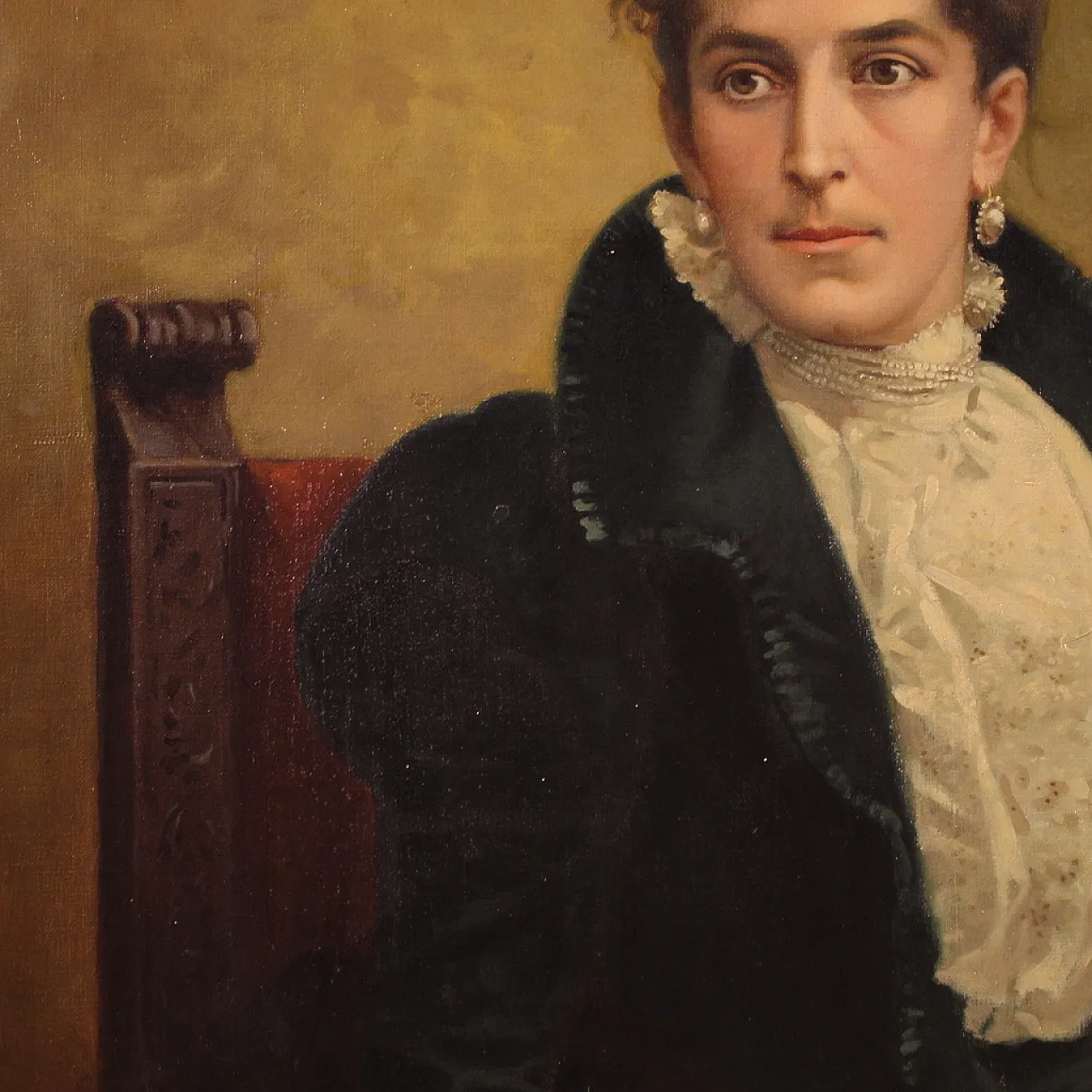 Luigi Sorio, Portrait of a lady, signed, 1898 10