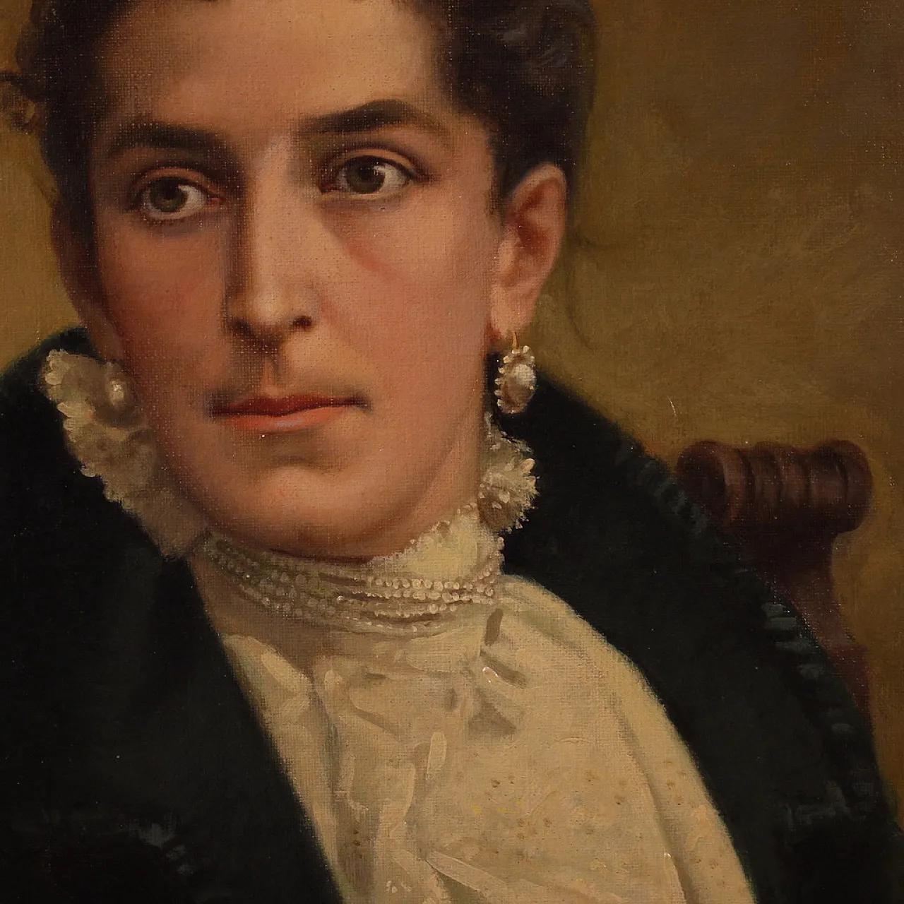 Luigi Sorio, Portrait of a lady, signed, 1898 15