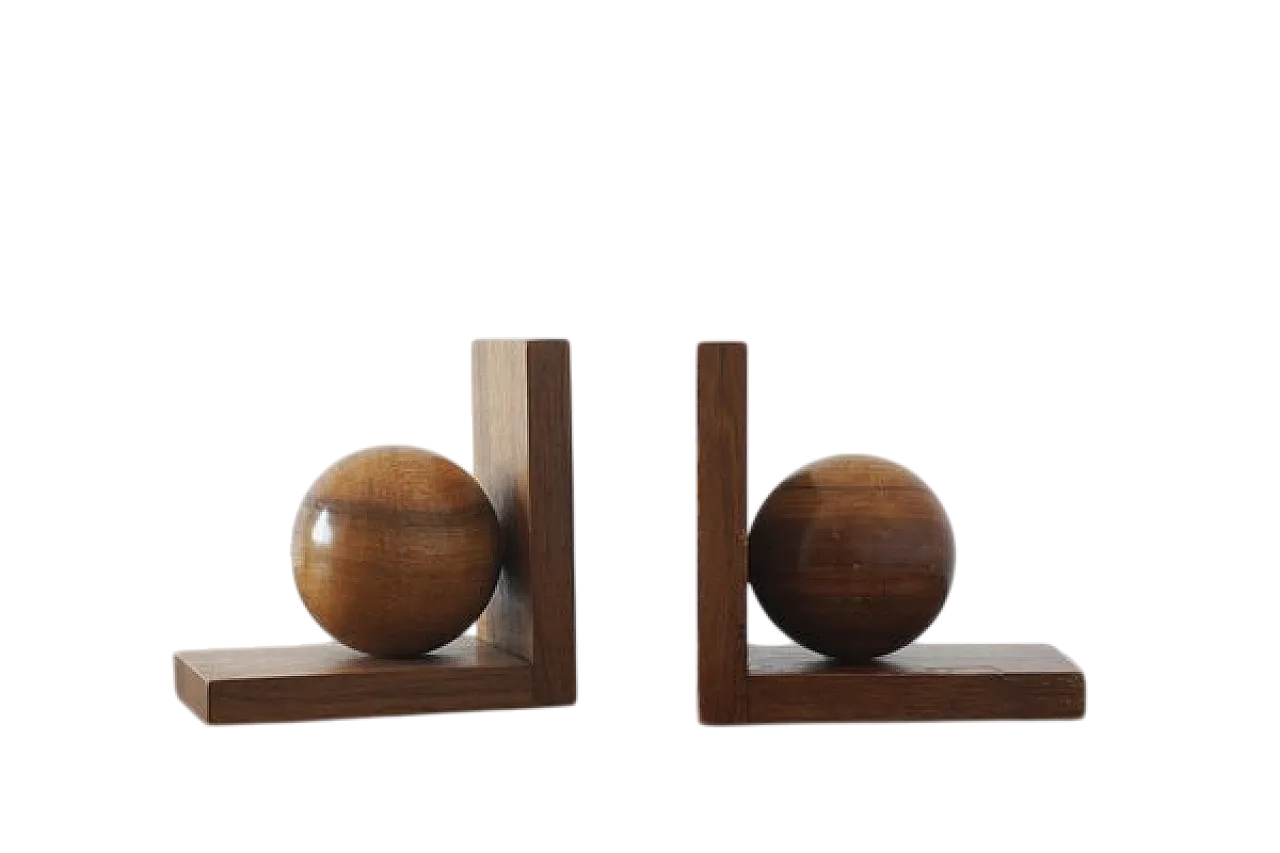 Pair of Mid-Century wooden bookends, 1950s 5