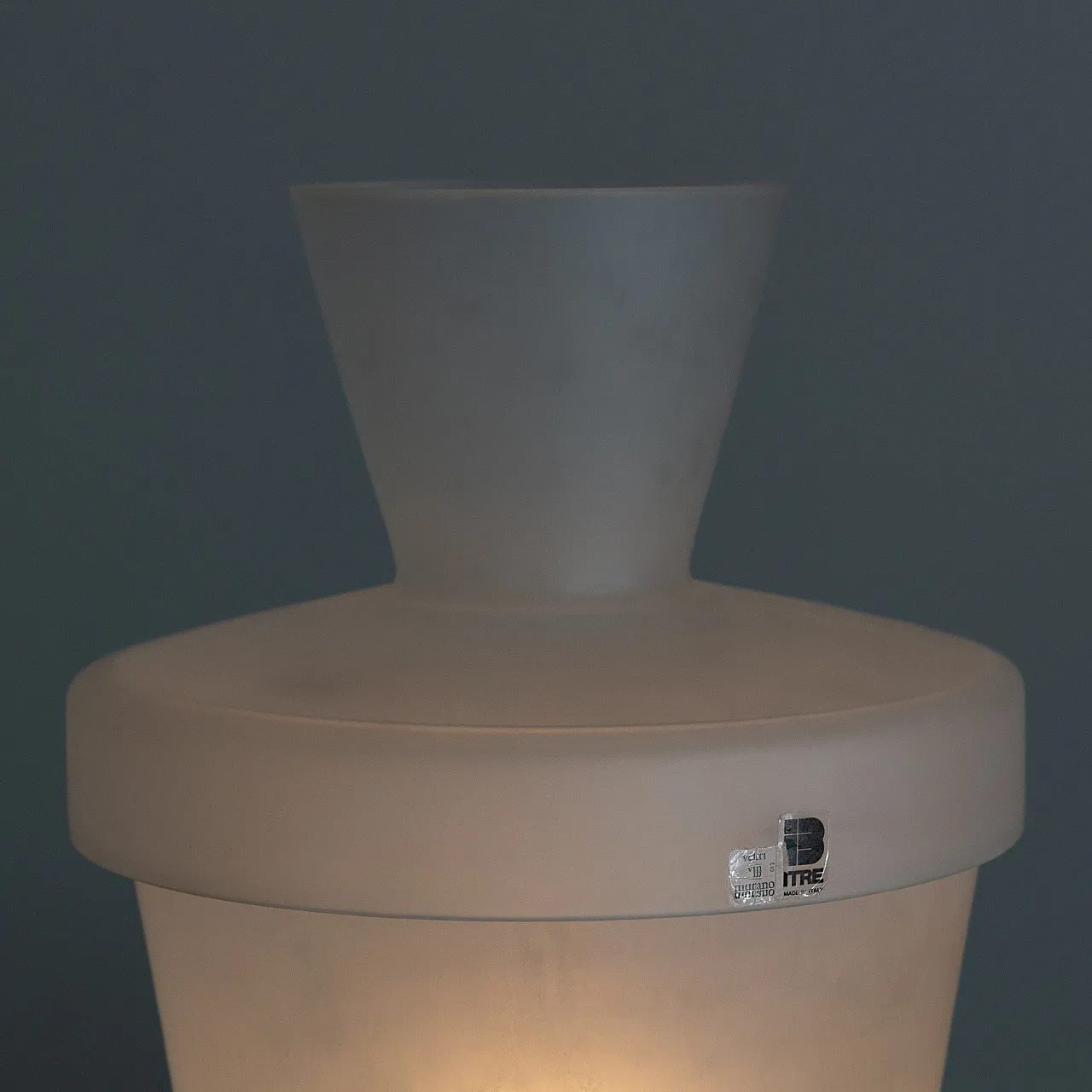 Lampada scultorea in vetro sabbiato di iTre, anni '90 6