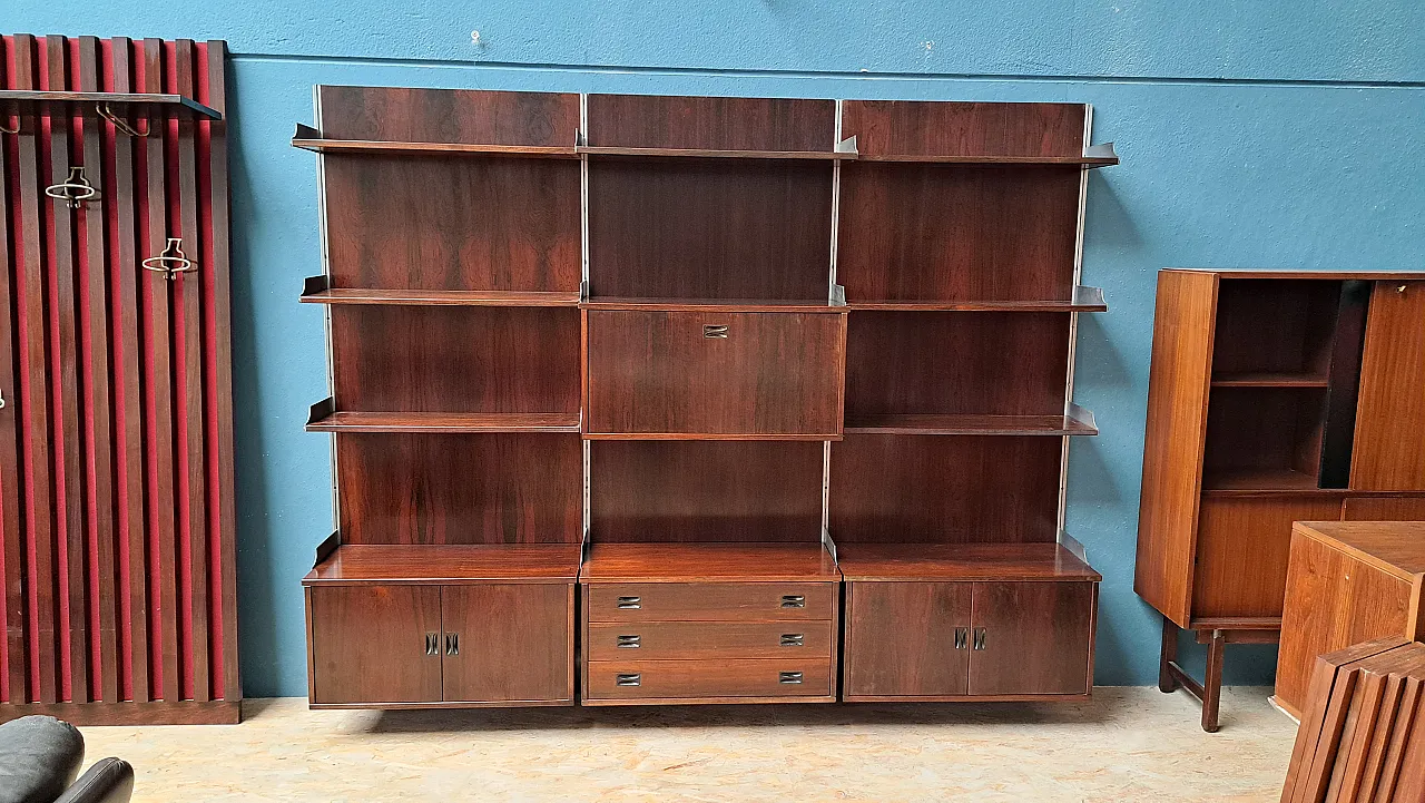 Libreria in palissandro, anni '60 2