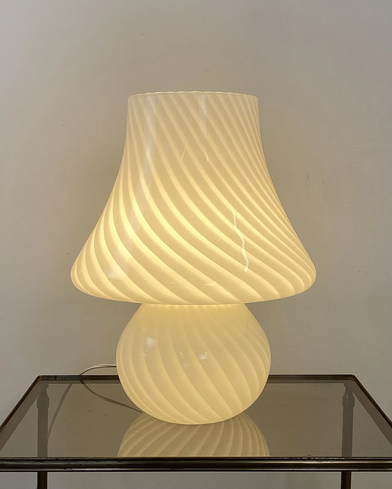 Murano glass table lamp years 80s 1