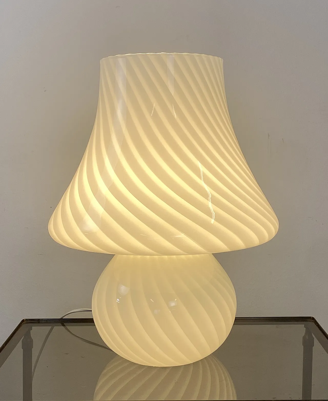 Murano glass table lamp years 80s 2