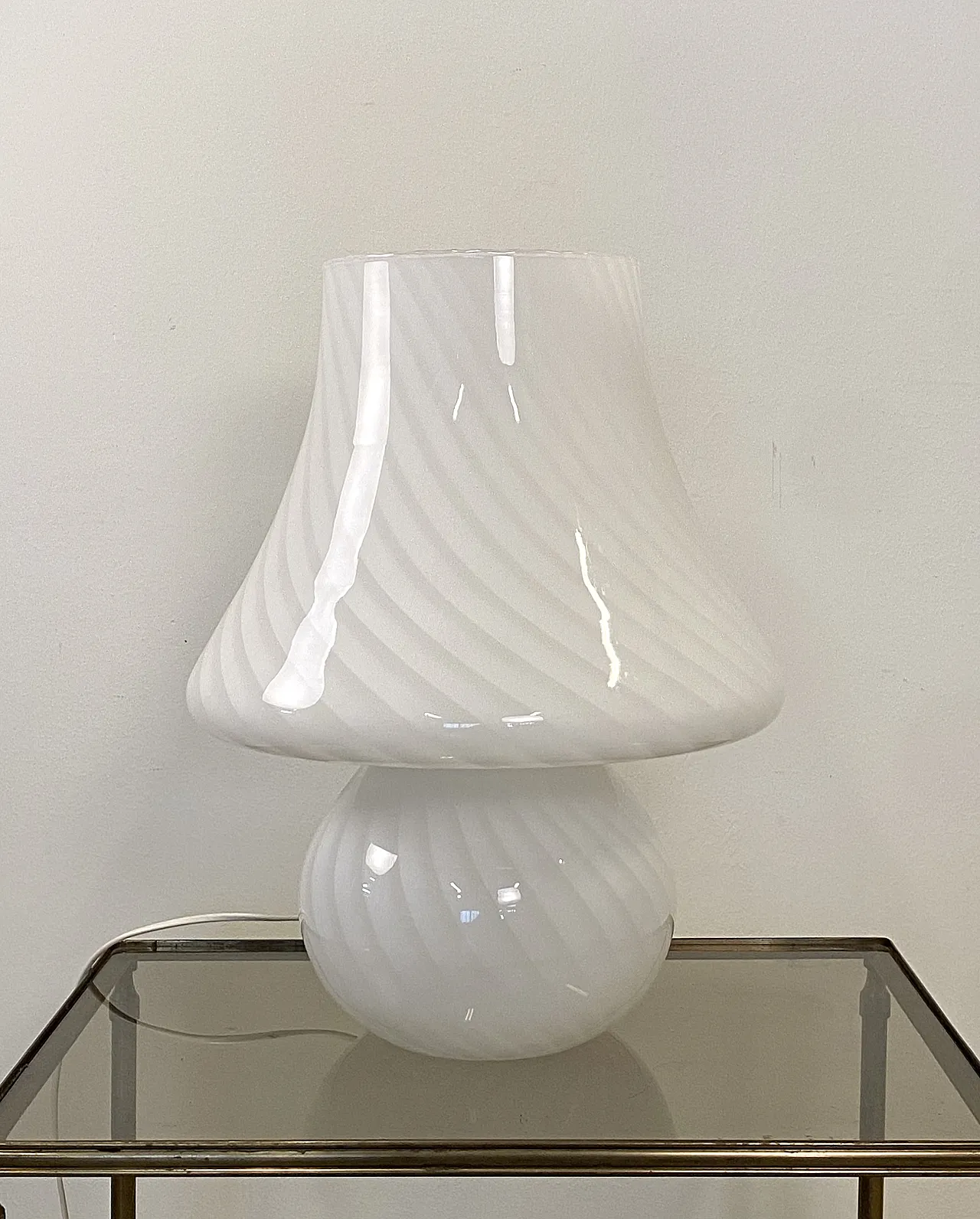 Murano glass table lamp years 80s 3