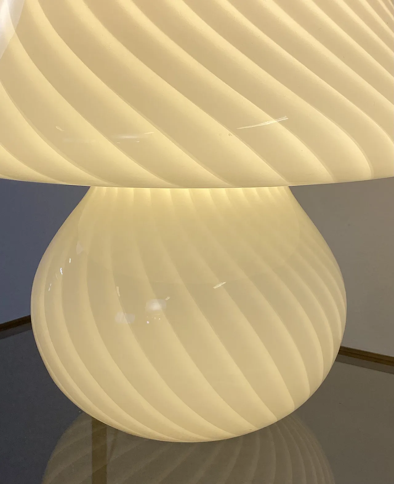 Murano glass table lamp years 80s 5