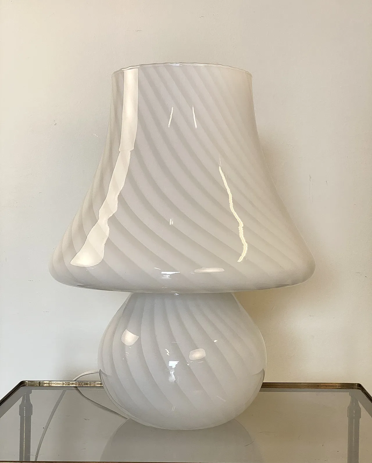 Murano glass table lamp years 80s 11