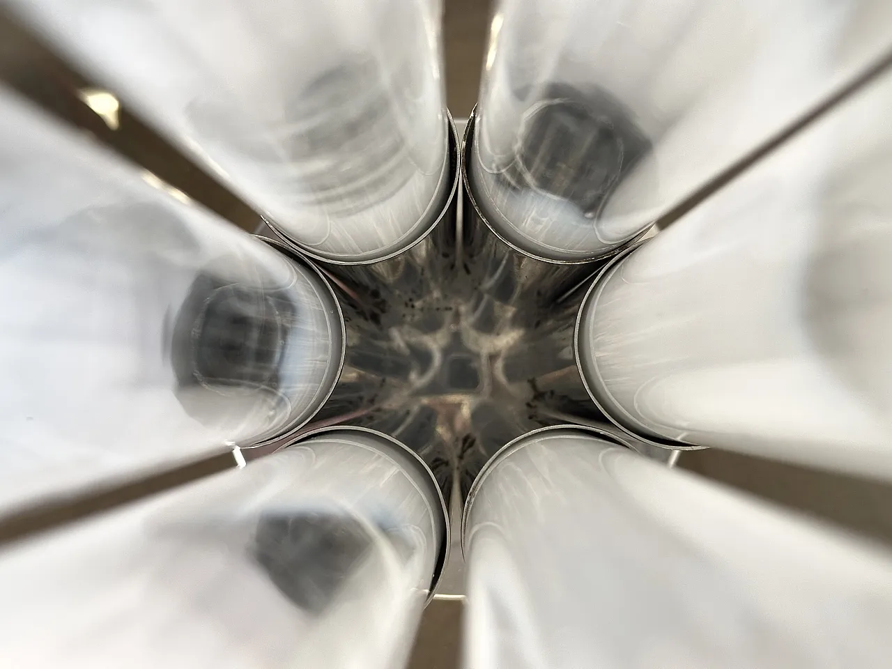 Lampada da tavolo in acciaio di Mazzega, anni '70 2