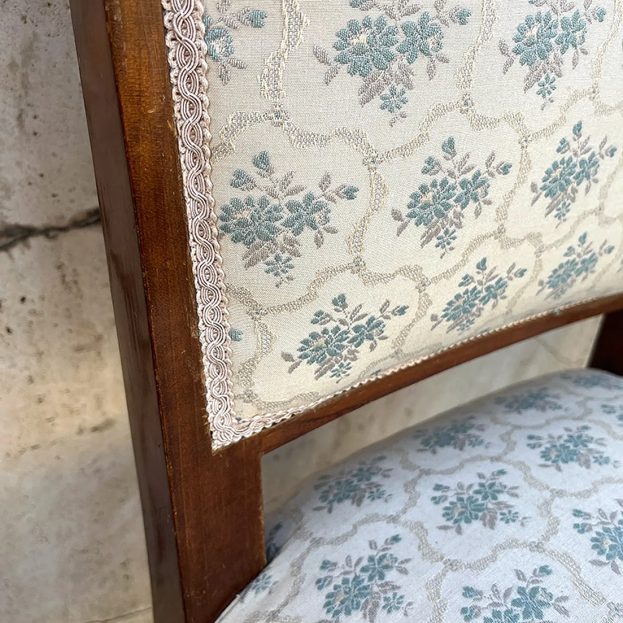 Set da letto con sedie imbottite e divanetto, Italia, anni '50 16