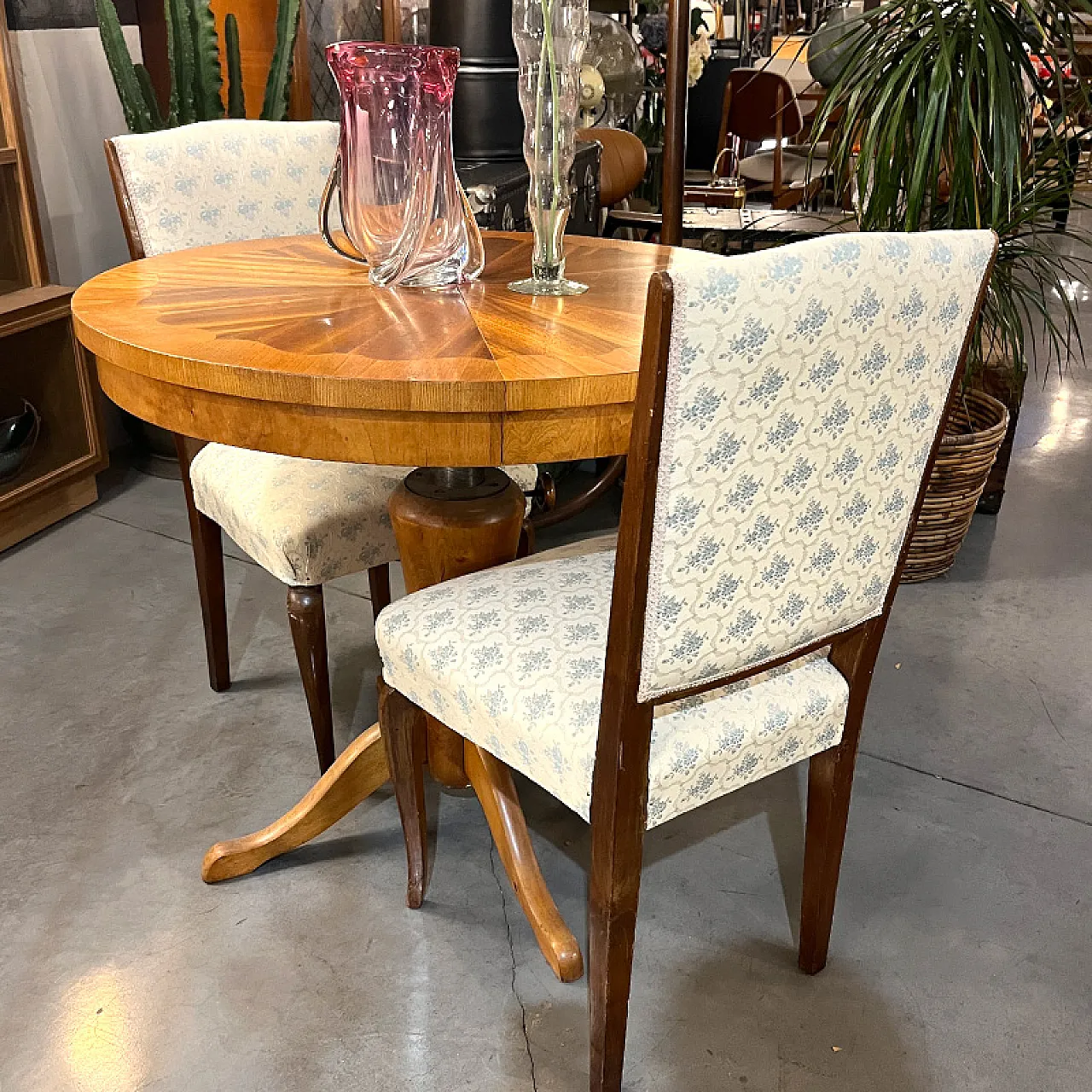 Set da letto con sedie imbottite e divanetto, Italia, anni '50 17