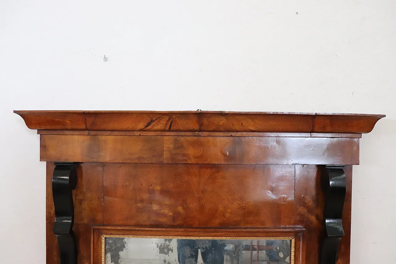 Specchiera antica in legno di noce, primi '800 2