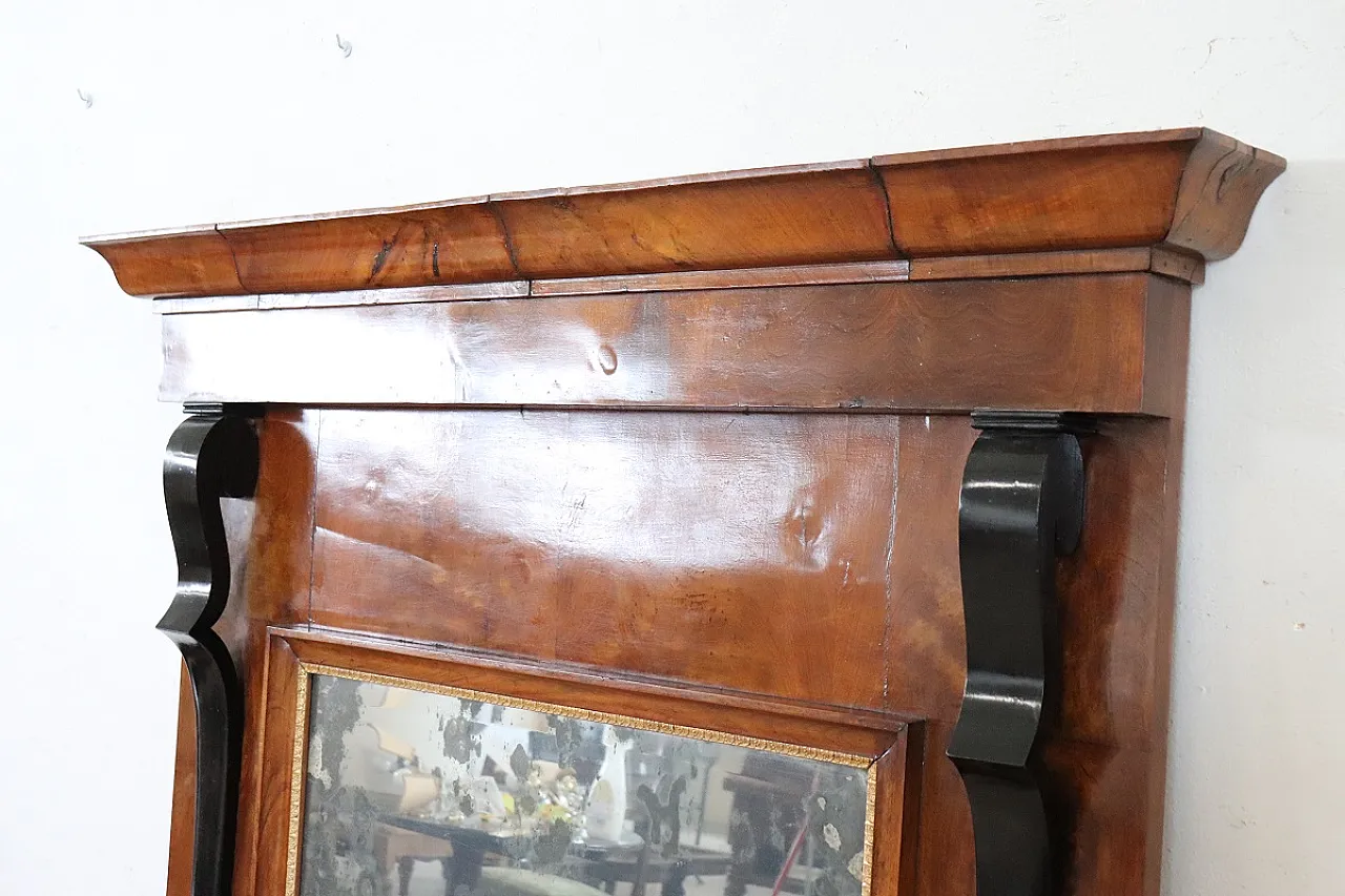 Specchiera antica in legno di noce, primi '800 6