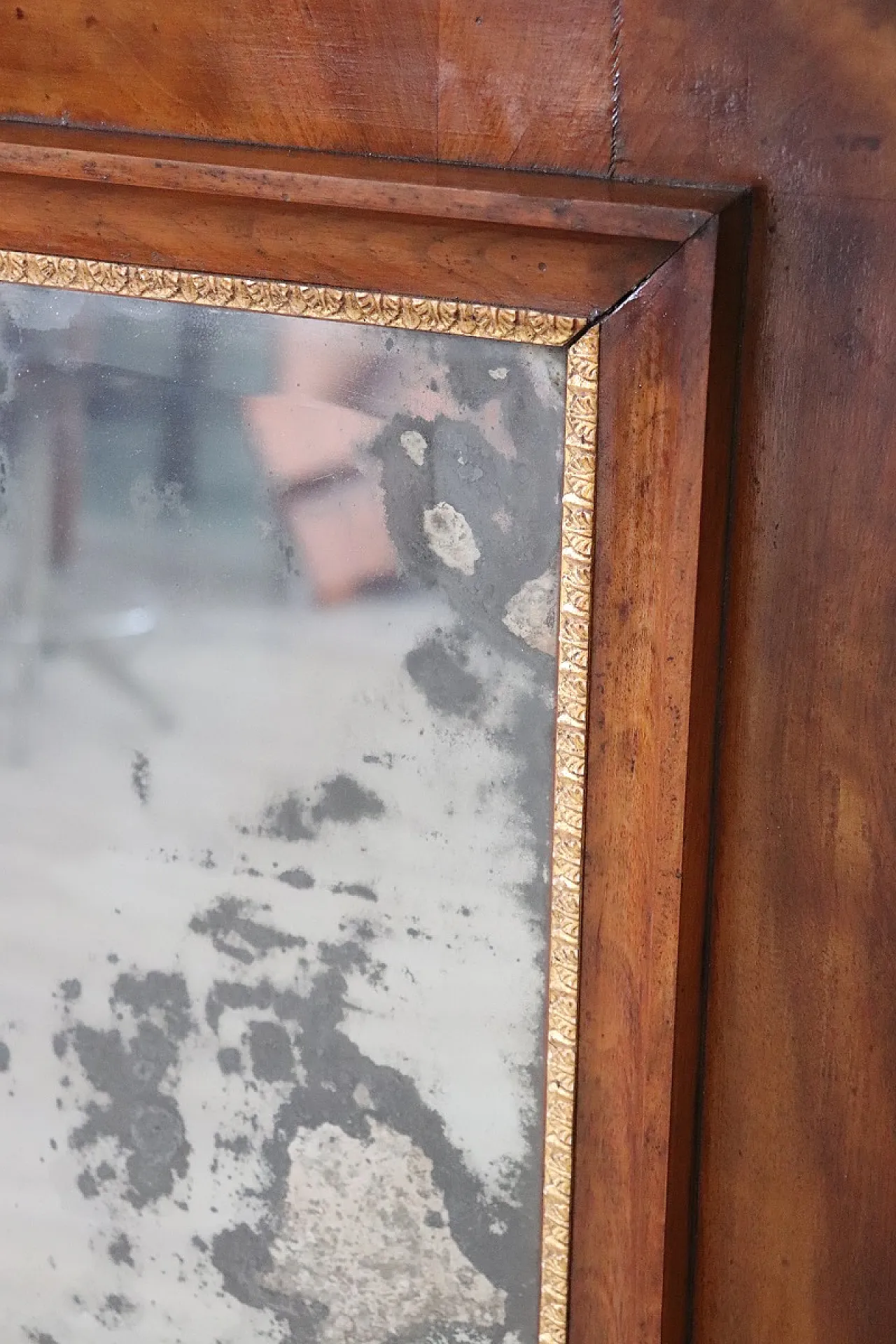 Specchiera antica in legno di noce, primi '800 7