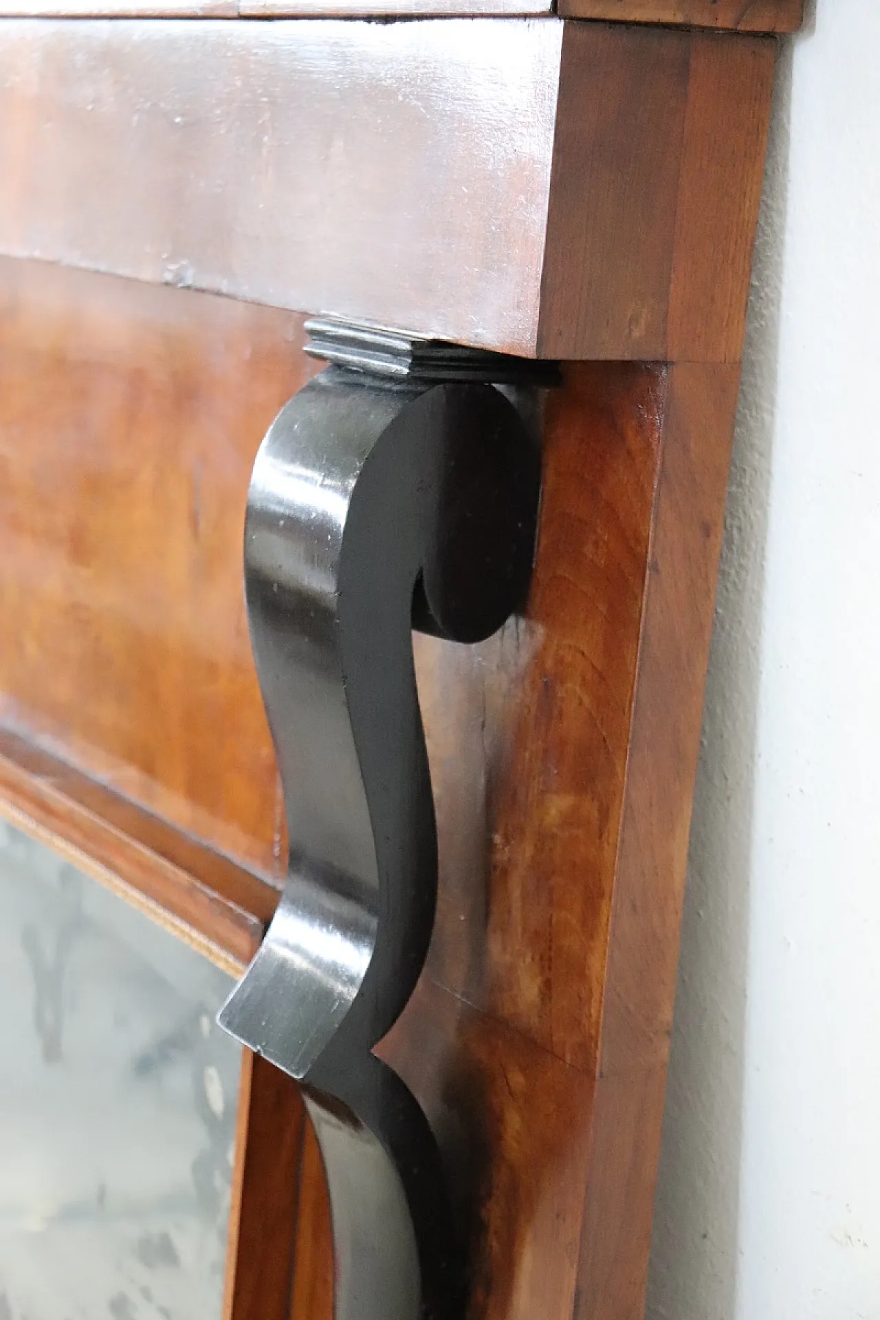 Specchiera antica in legno di noce, primi '800 8