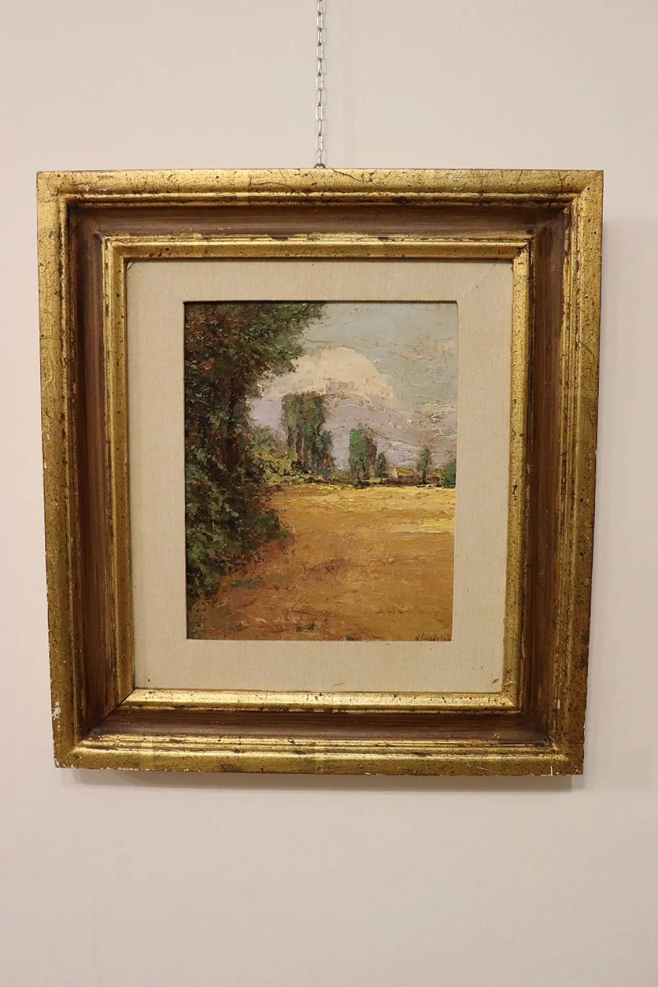 Dipinto olio su cartone reca la firma N. Chianese, '900 5