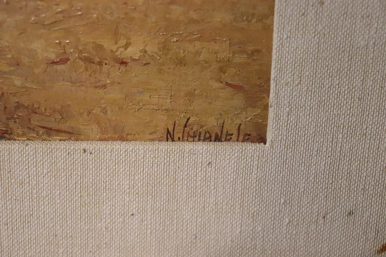 Dipinto olio su cartone reca la firma N. Chianese, '900 6
