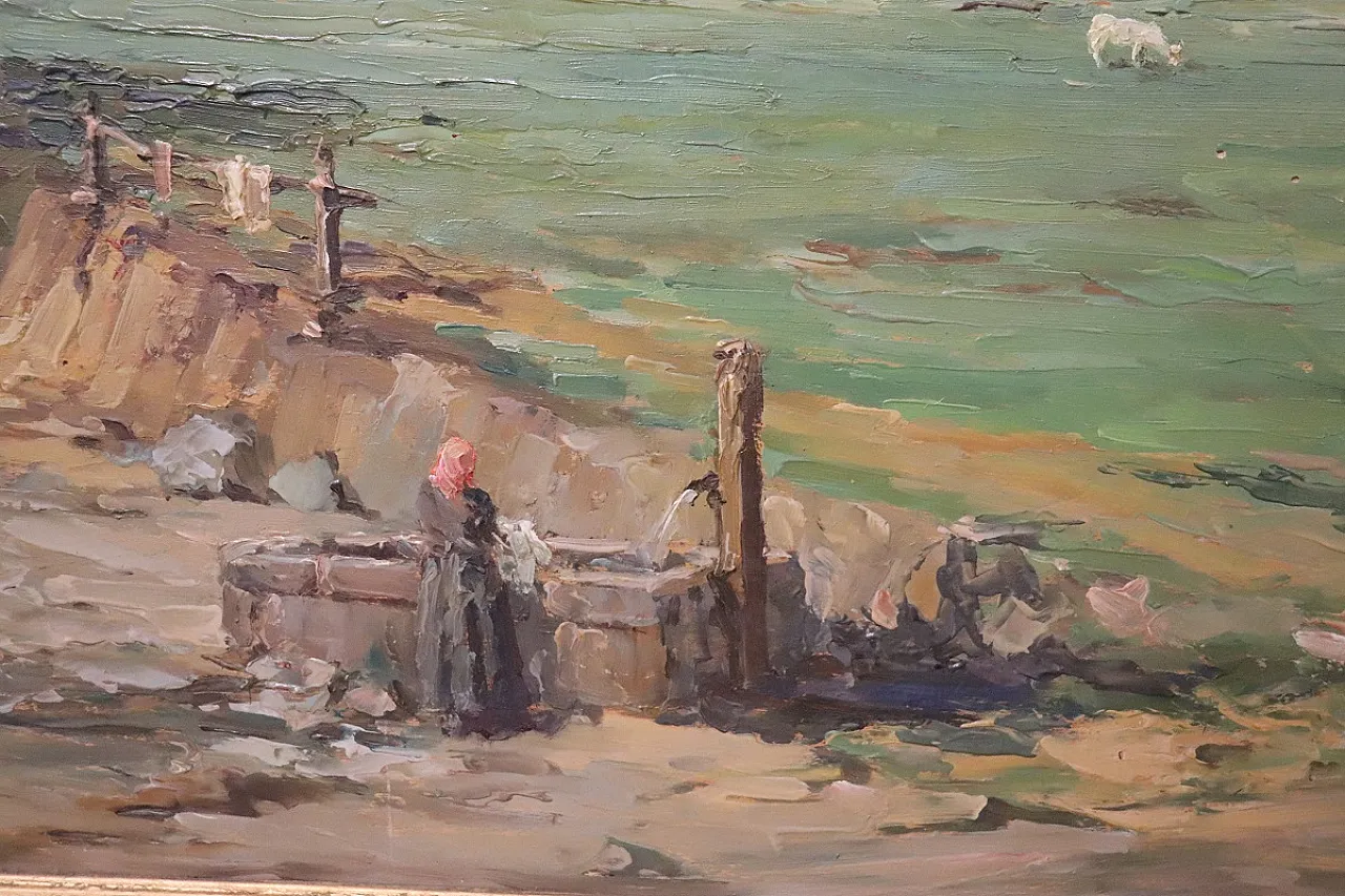 Dipinto ad olio su compensato reca firma A. Scocchera, '900 8