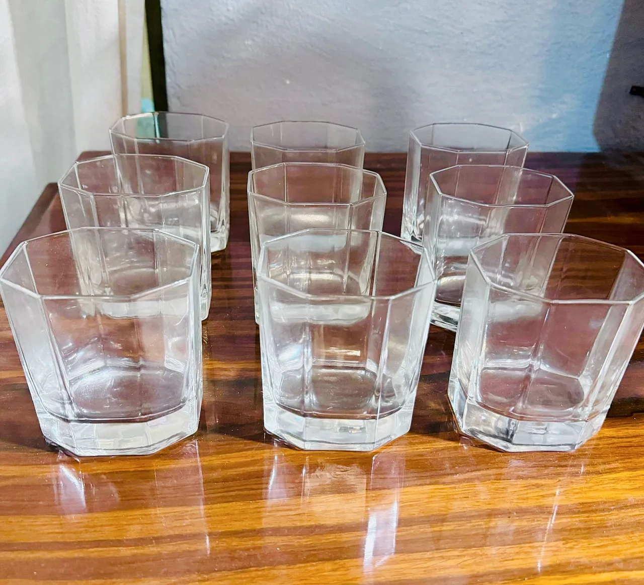 9 Bicchieri in cristallo, anni '40 1