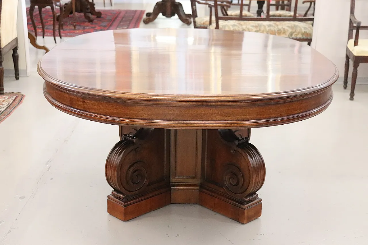Walnut extensible table, 19th century 3