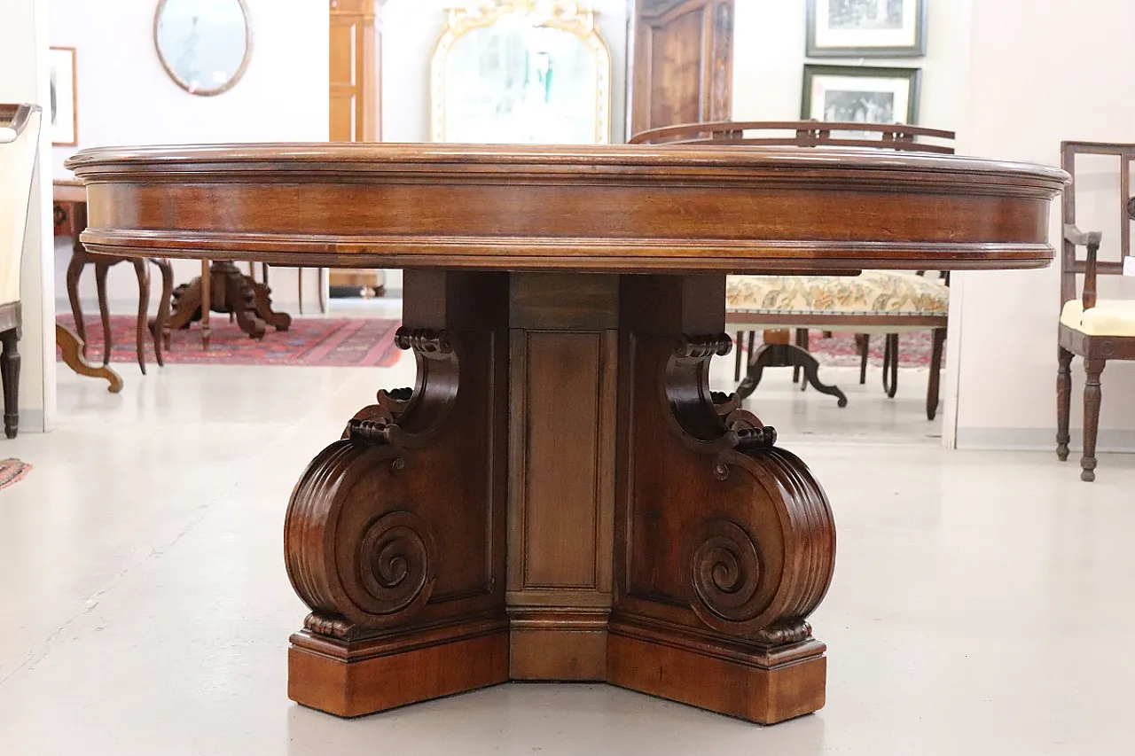 Walnut extensible table, 19th century 5