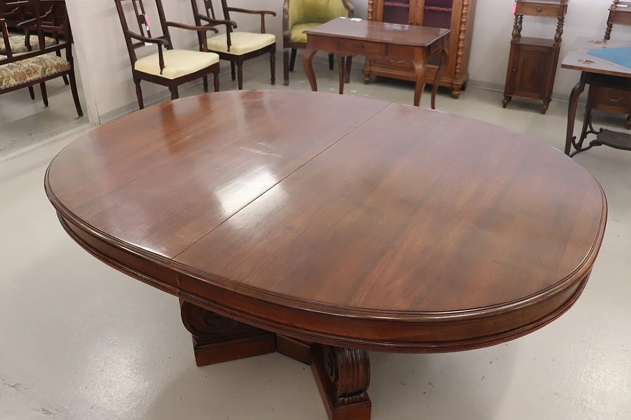 Walnut extensible table, 19th century 10