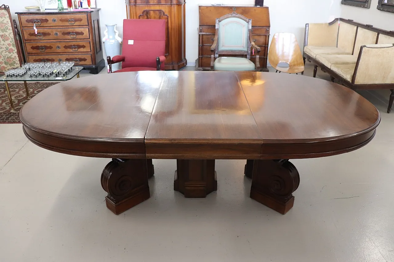 Walnut extensible table, 19th century 14