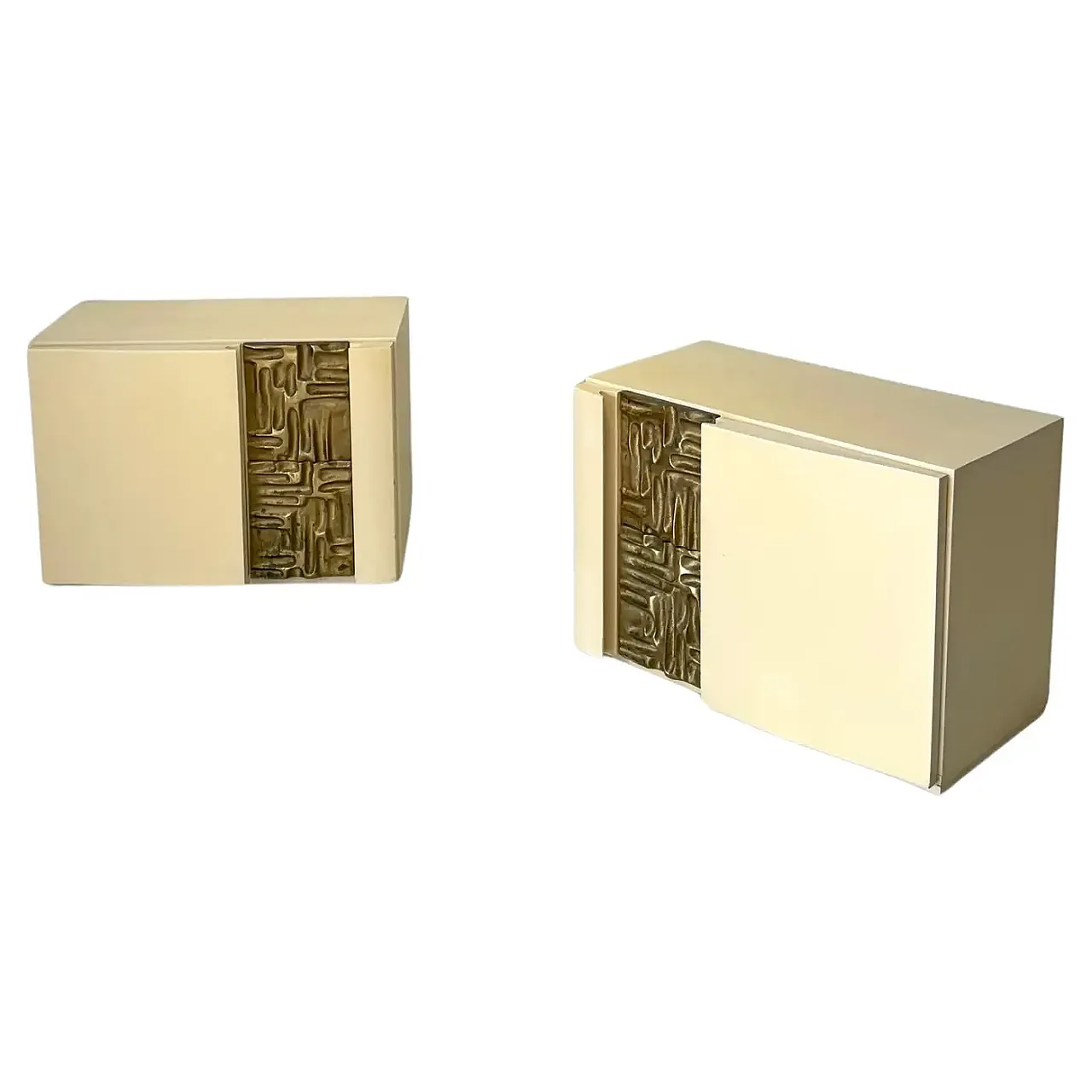 Pair of Cinzia bedside tables by Frigerio for Frigerio di Desio, 1970s 1