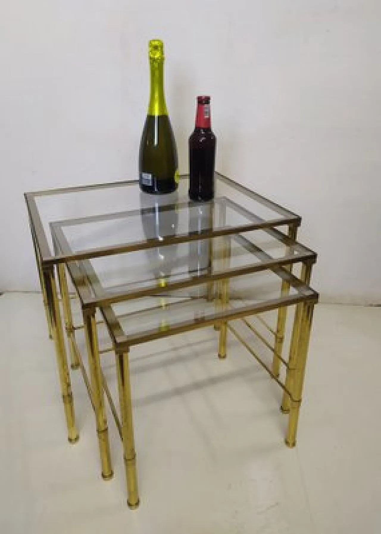 3 Tavolini in ottone, anni '70 4