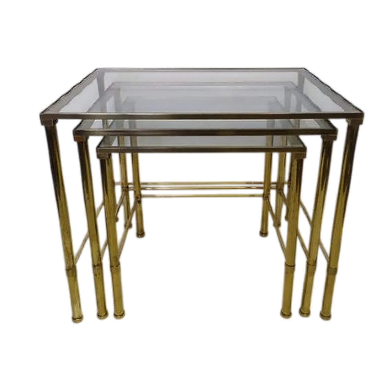 3 Tavolini in ottone, anni '70 5