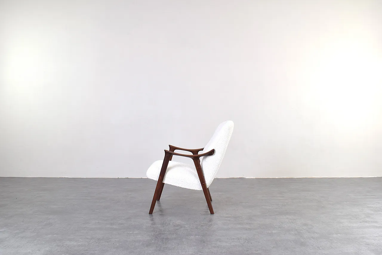 Tenor” Teak & Boucle Armchair from Møre Lenestolfabrikk, 60s 4