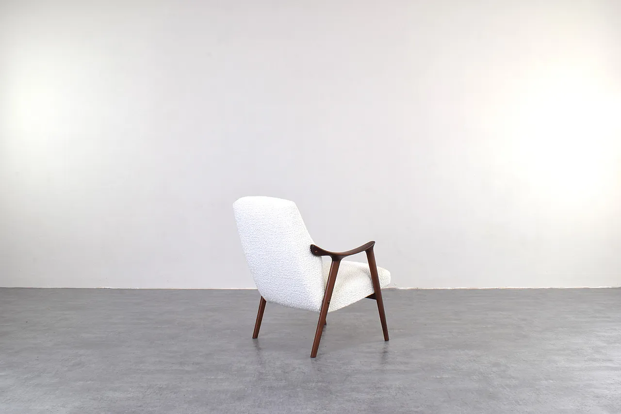Tenor” Teak & Boucle Armchair from Møre Lenestolfabrikk, 60s 5