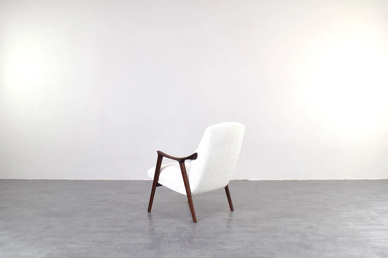 Tenor” Teak & Boucle Armchair from Møre Lenestolfabrikk, 60s 6