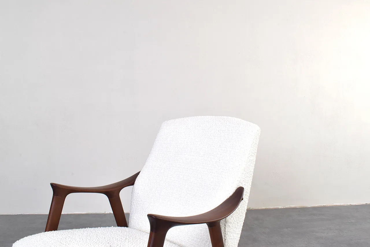 Tenor” Teak & Boucle Armchair from Møre Lenestolfabrikk, 60s 7