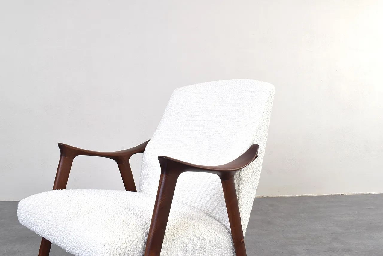 Tenor” Teak & Boucle Armchair from Møre Lenestolfabrikk, 60s 8