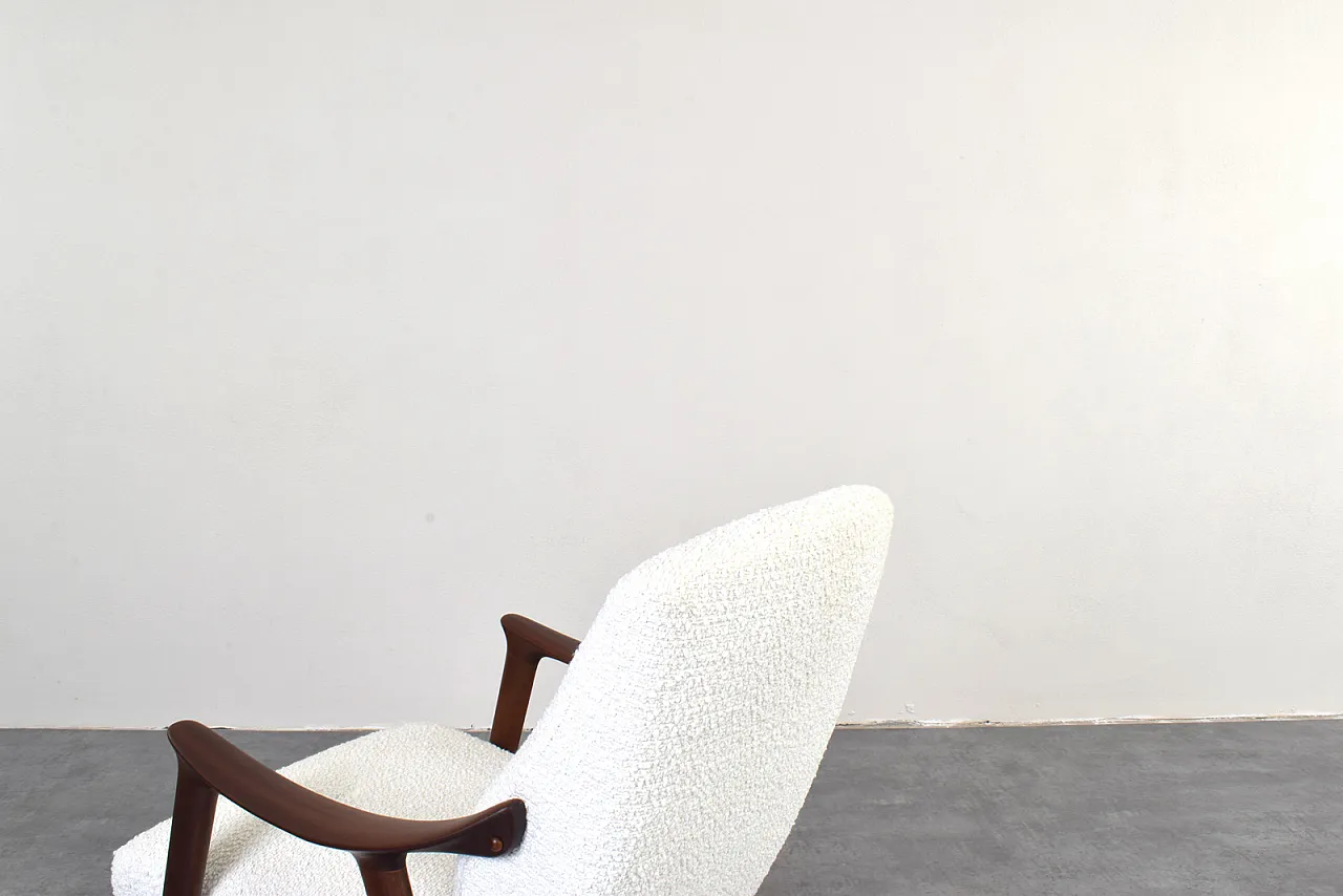 Tenor” Teak & Boucle Armchair from Møre Lenestolfabrikk, 60s 11