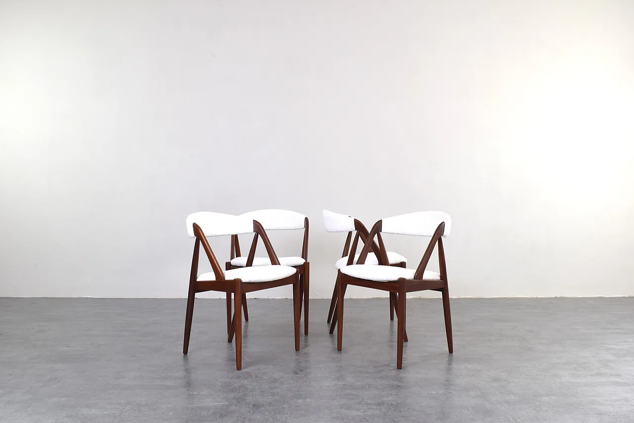 4 chairs Model 31 by Kai Kristiansen for Schou Andersen, 60s 2