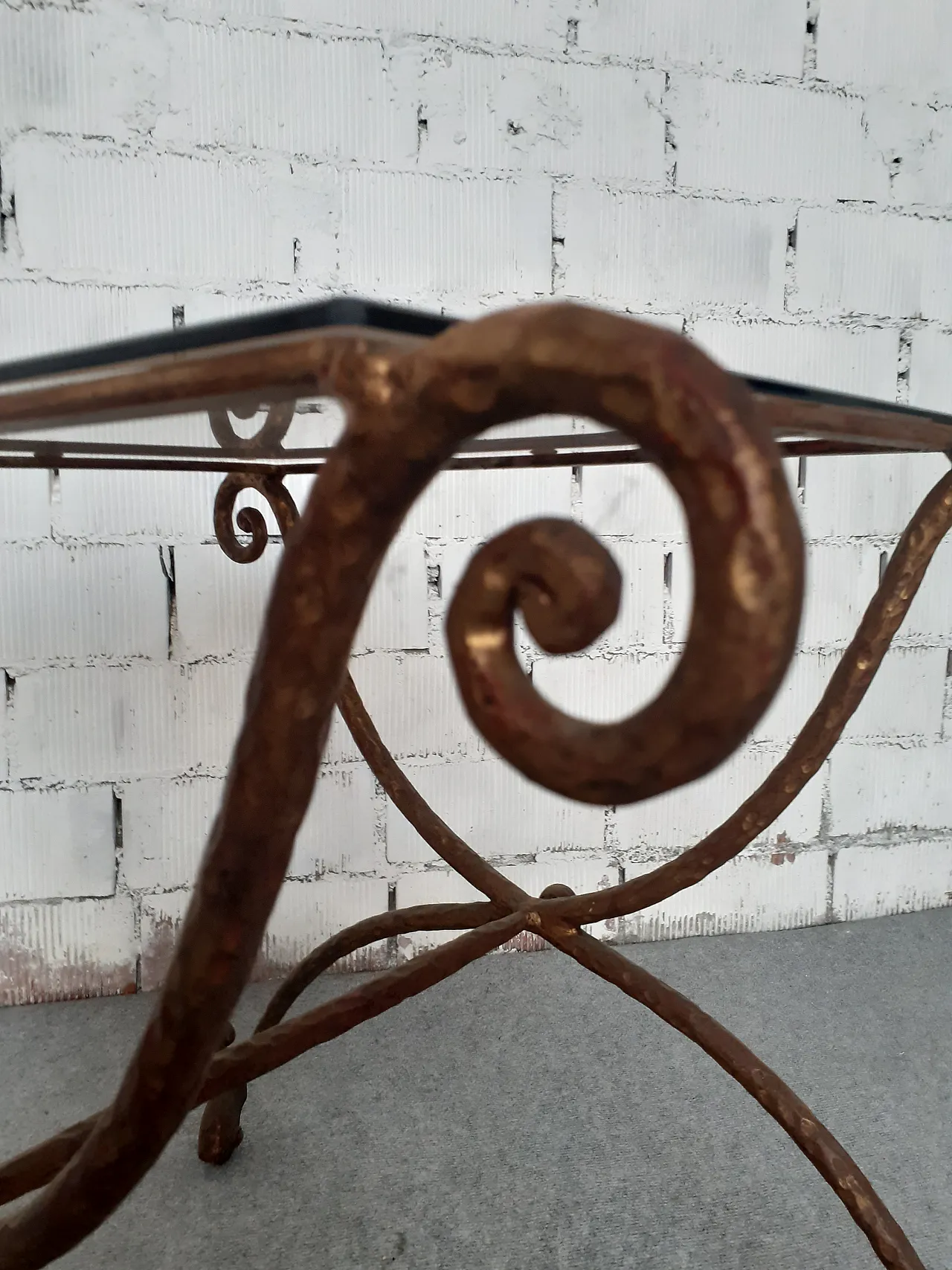 Brass and smoked glass coffee table by Pier Luigi Colli, 1950s 6