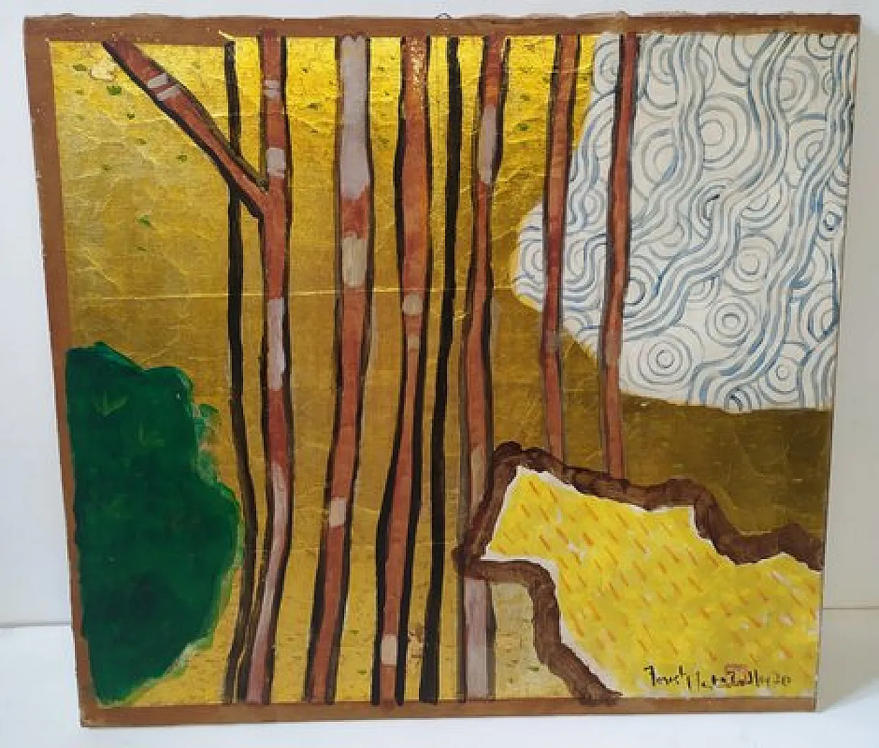 Olio su tela di Martin Bradley, anni '70 1