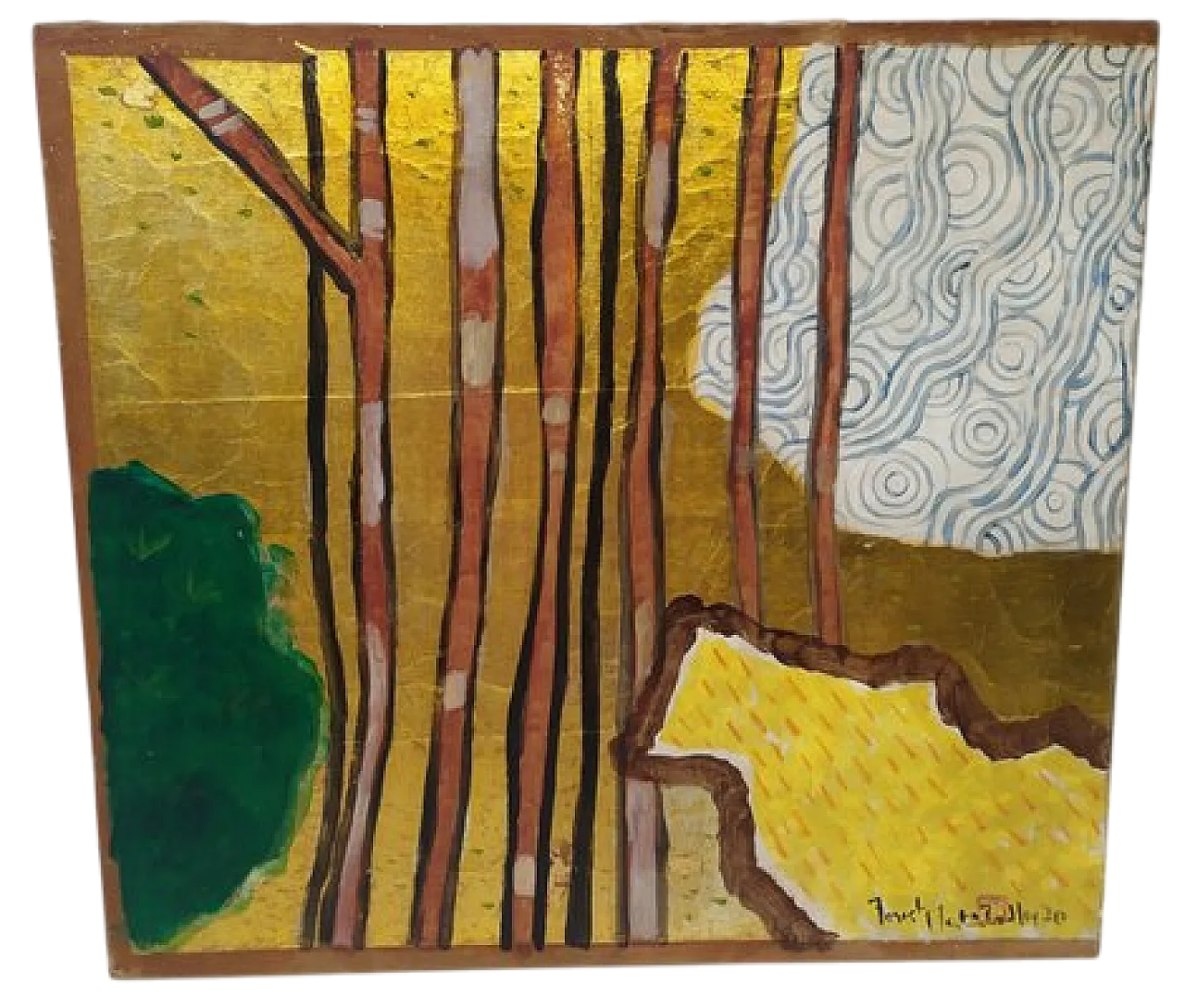 Olio su tela di Martin Bradley, anni '70 5