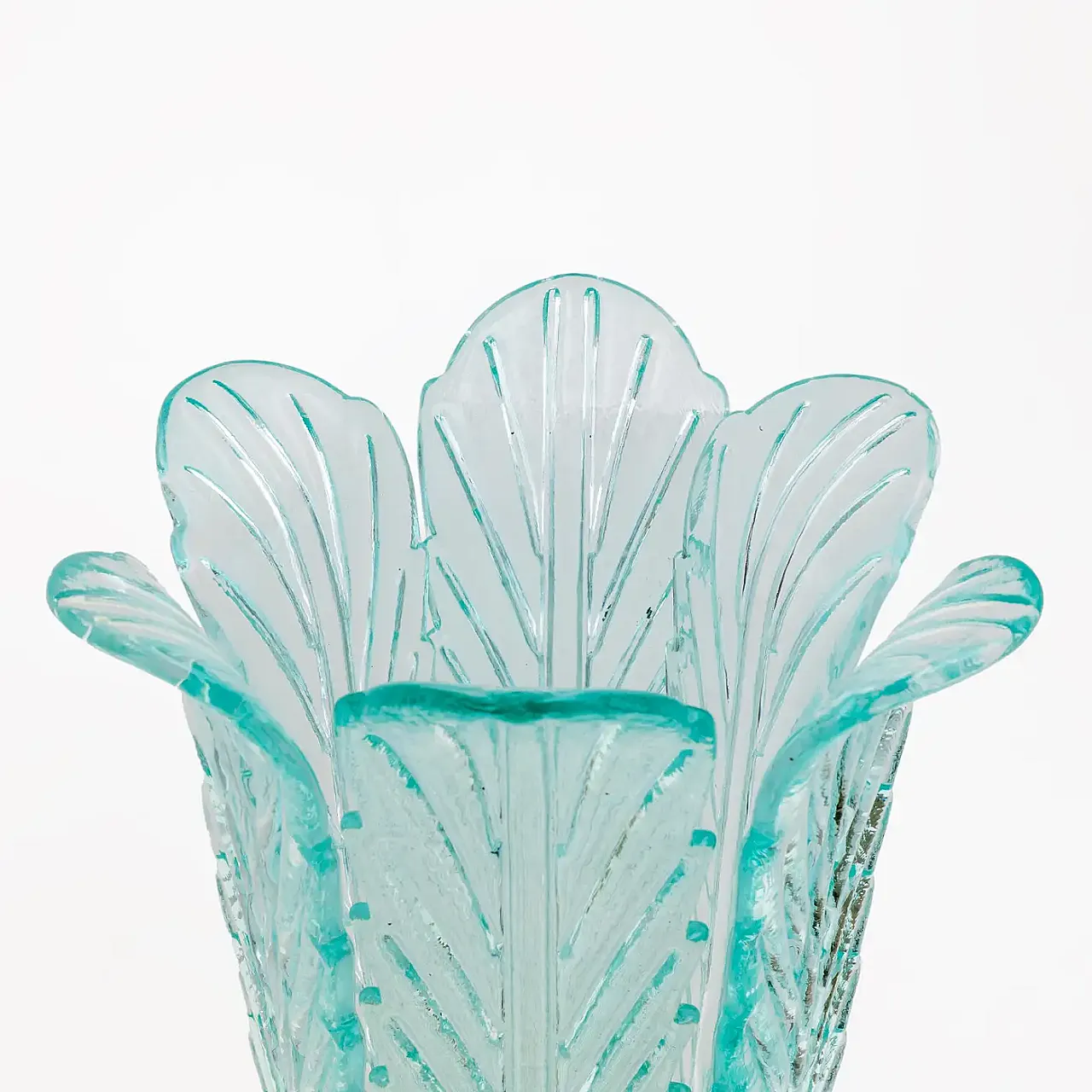 Coppia di lampade in ottone e vetro di Murano, anni 2000 7