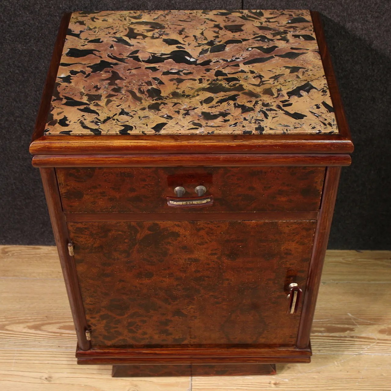 Pair of Italian bedside tables marble top, 20th century 9