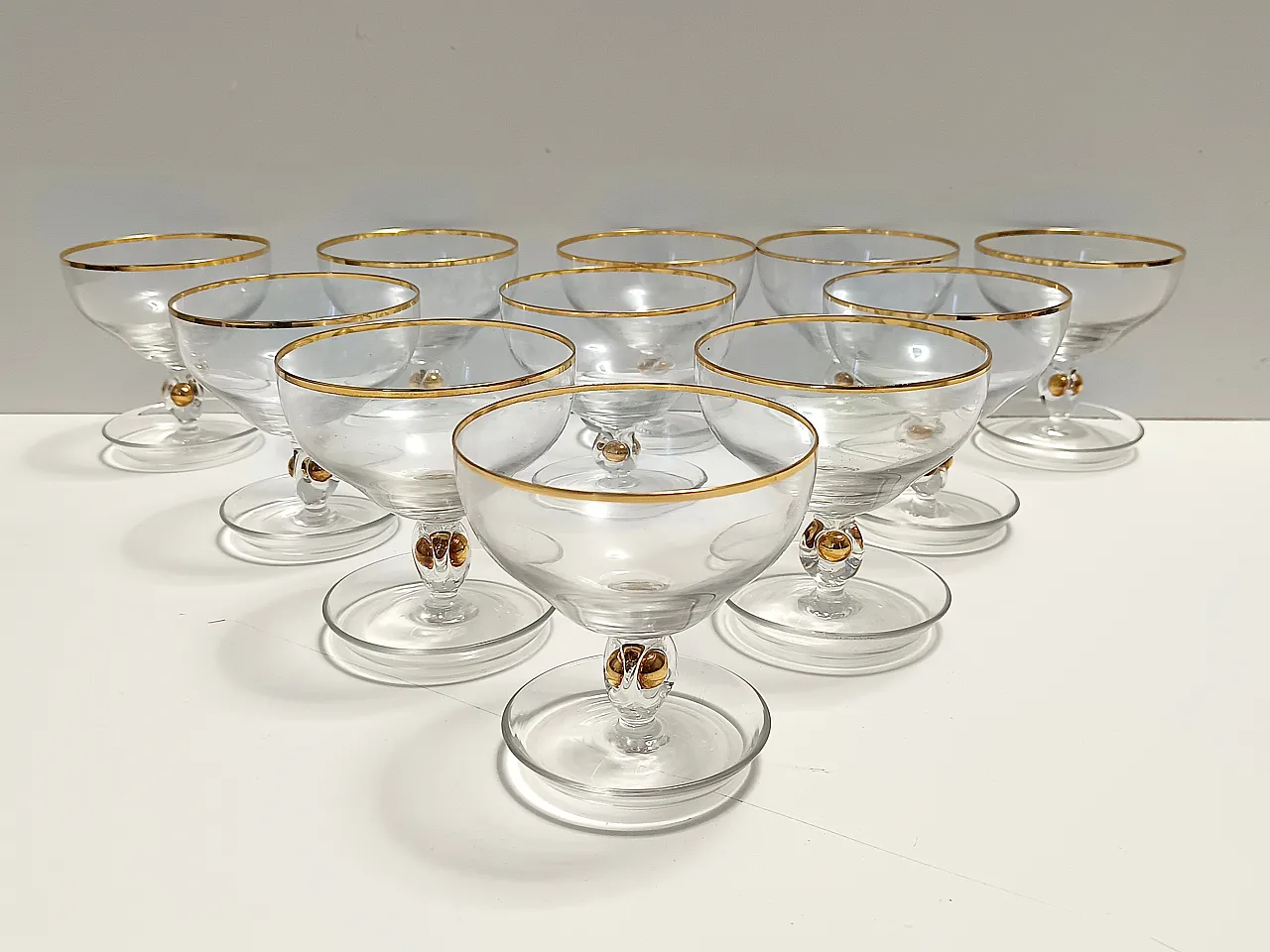 11 Coppe da dessert in cristallo di Boemia di Jozef Stanik, anni '60 9