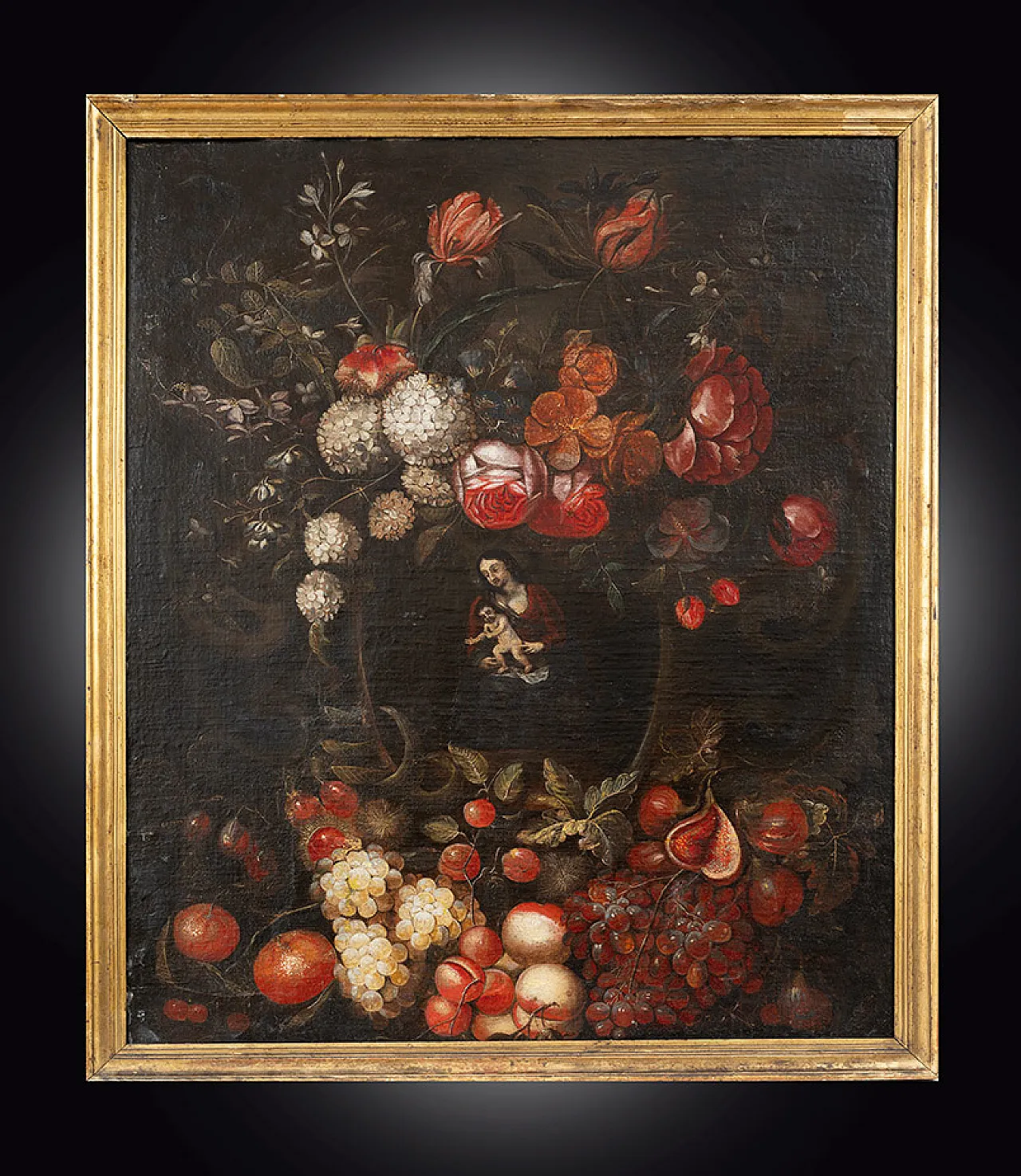 Flemish painting oil on canvas depicting still life, 18th century 1