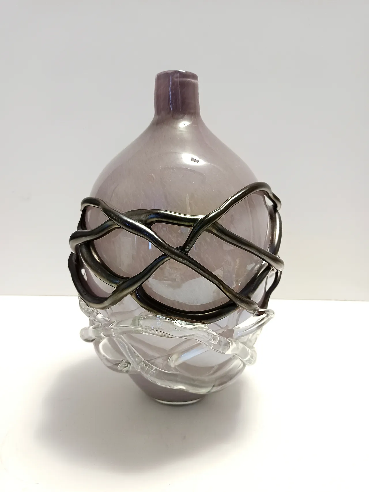 Iridescent Murano glass vase by Sergio Costantini, 1990s 1