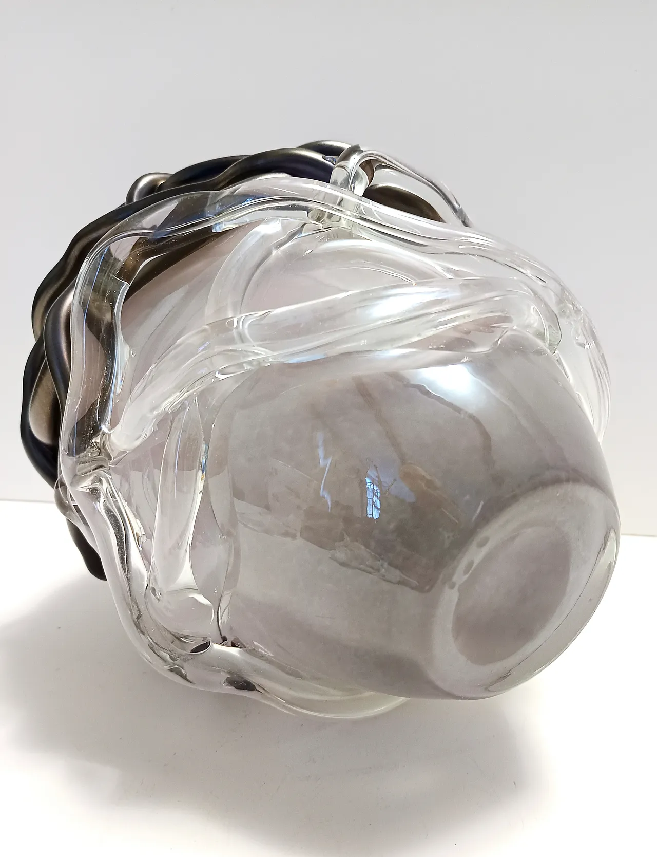 Iridescent Murano glass vase by Sergio Costantini, 1990s 3