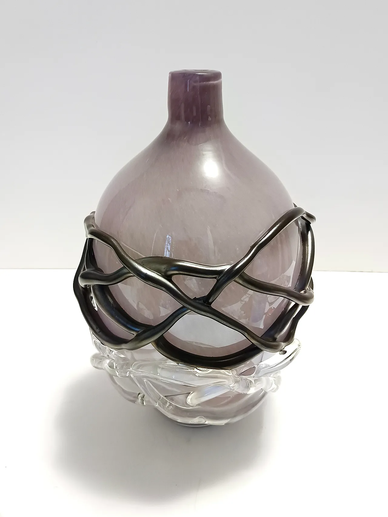 Iridescent Murano glass vase by Sergio Costantini, 1990s 11