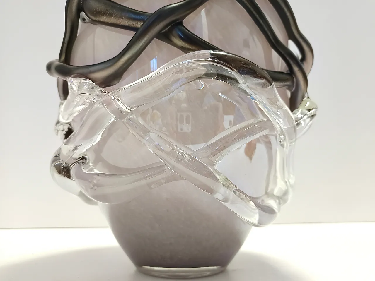 Iridescent Murano glass vase by Sergio Costantini, 1990s 14