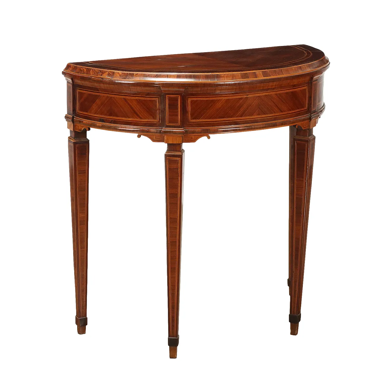 Wooden Demi Lune console table, 18th century 1