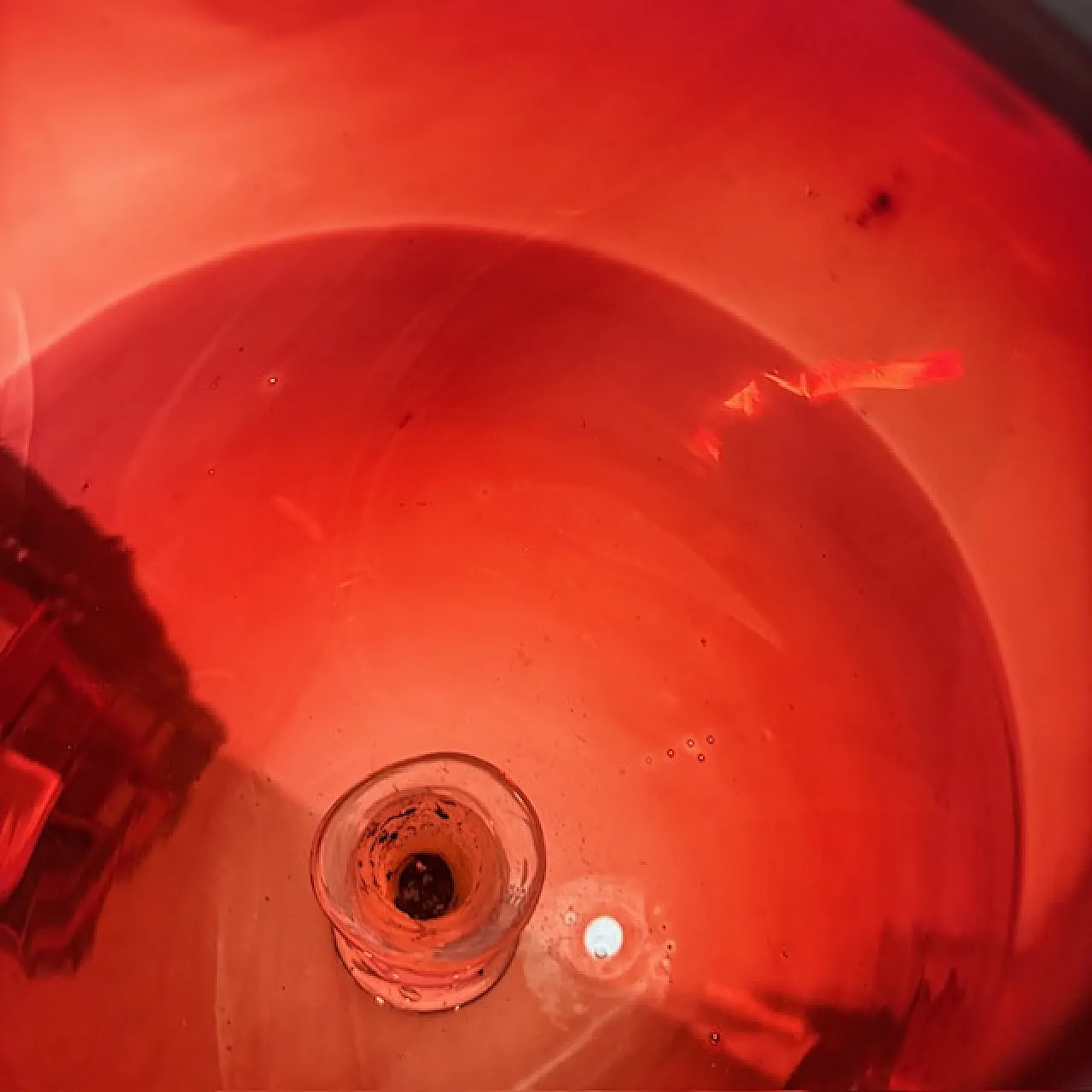 Lampadario porta candela vetro rosso, fine '800 14